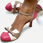 Women's Ankle Strap Pumps with Bow Detail
