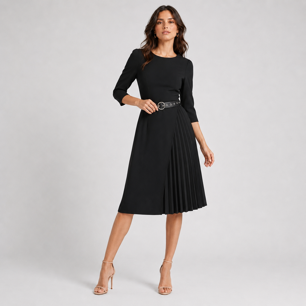 Women’s Belted Midi Dress