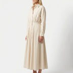 Women’s Belted Shirt Maxi Dress