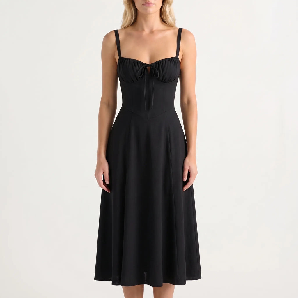 Women’s Floral Corset Midi Dress