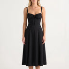 Women’s Floral Corset Midi Dress