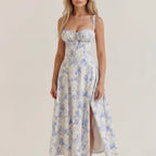 Women’s Floral Corset Midi Dress