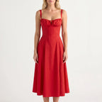 Women’s Floral Corset Midi Dress