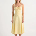 Women’s Floral Corset Midi Dress