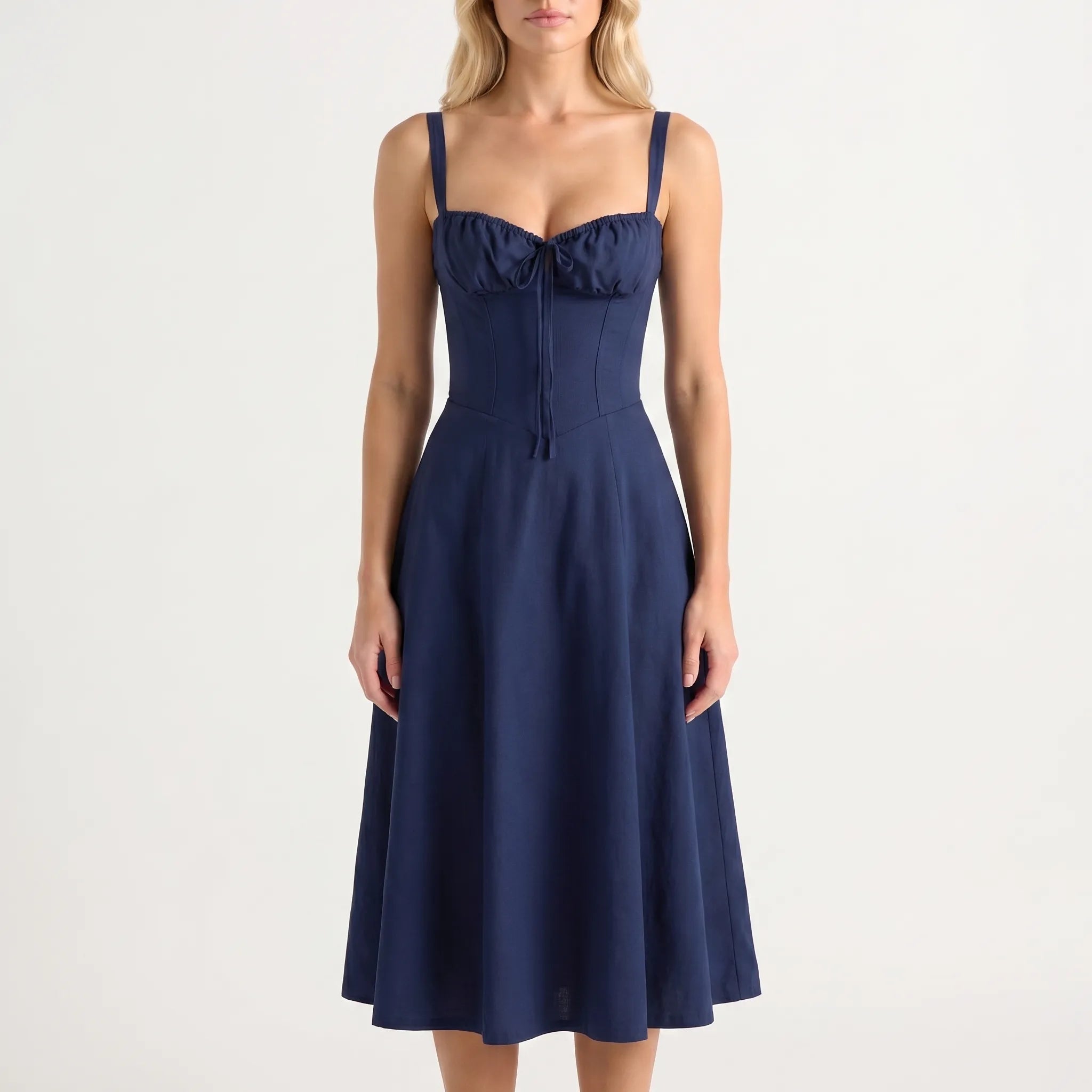 Women’s Floral Corset Midi Dress
