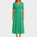 Women’s V Neck Wrap Midi Dress