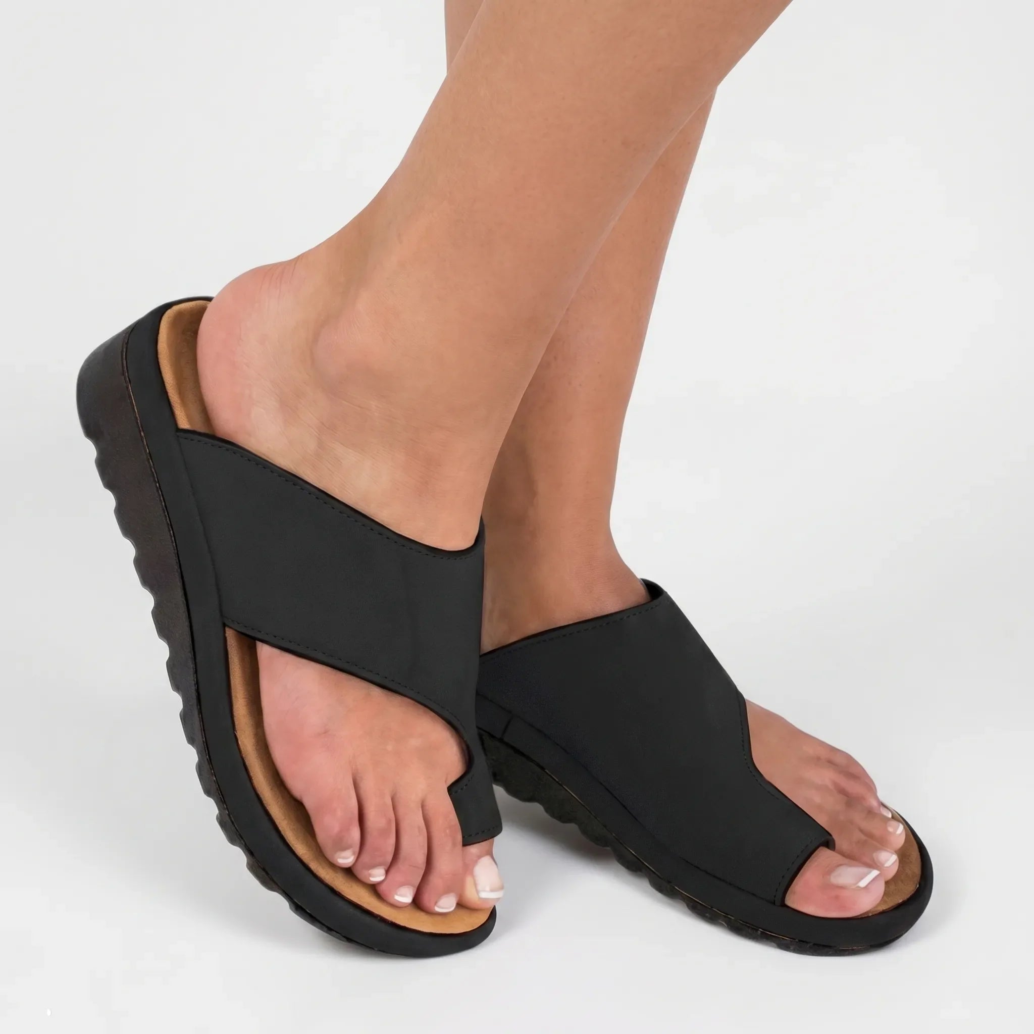 Women's Toe Loop Platform Slide Sandals