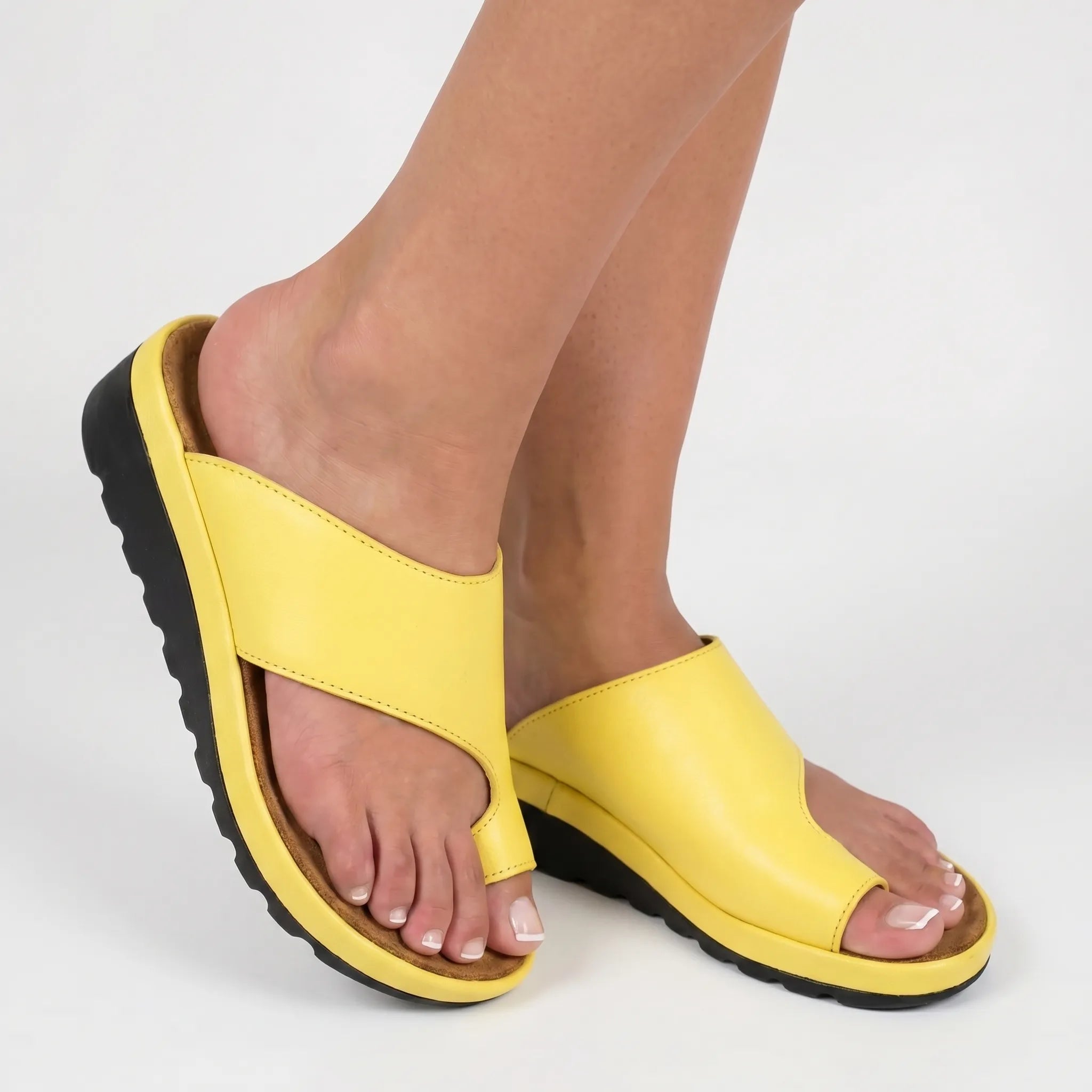 Women's Toe Loop Platform Slide Sandals