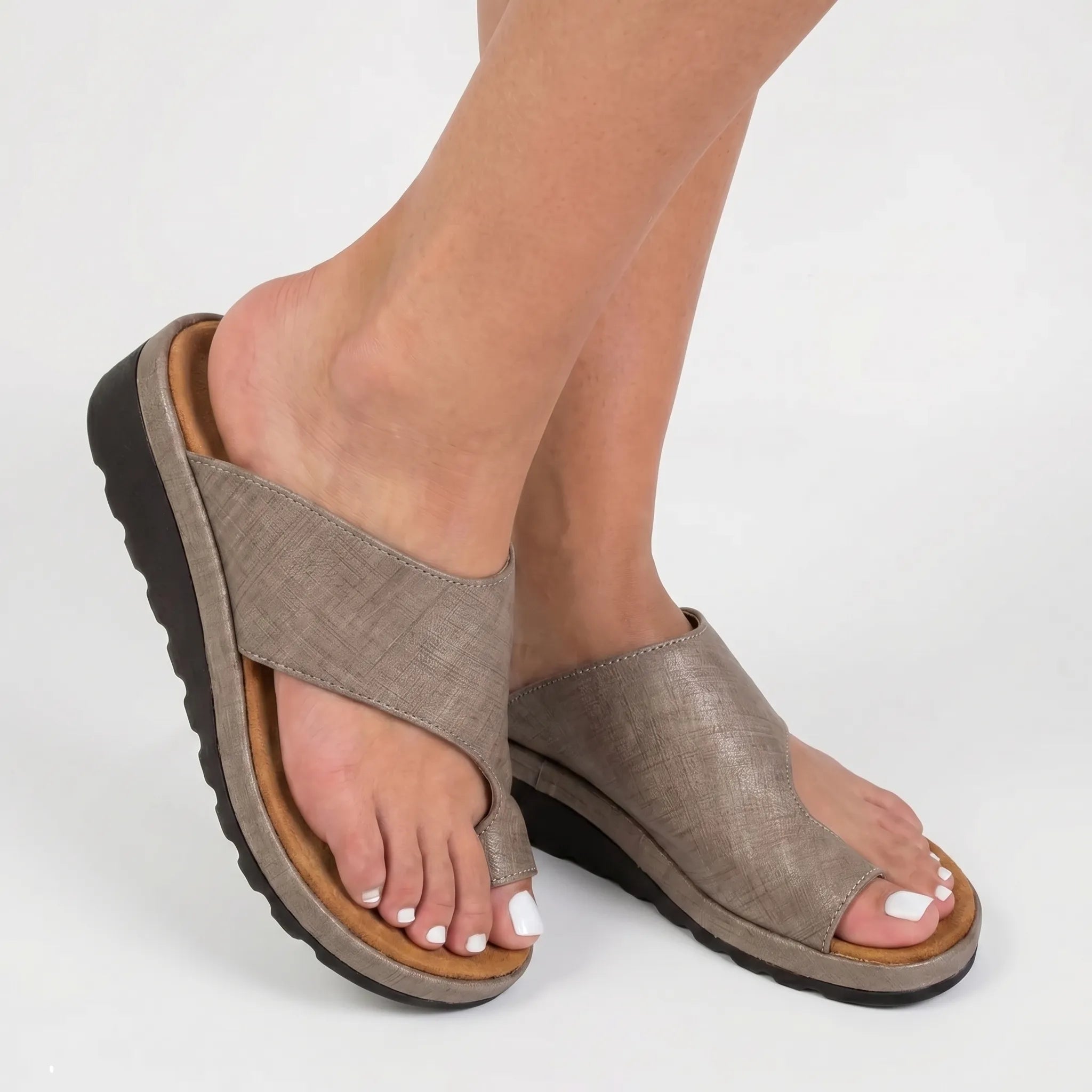Women's Toe Loop Platform Slide Sandals