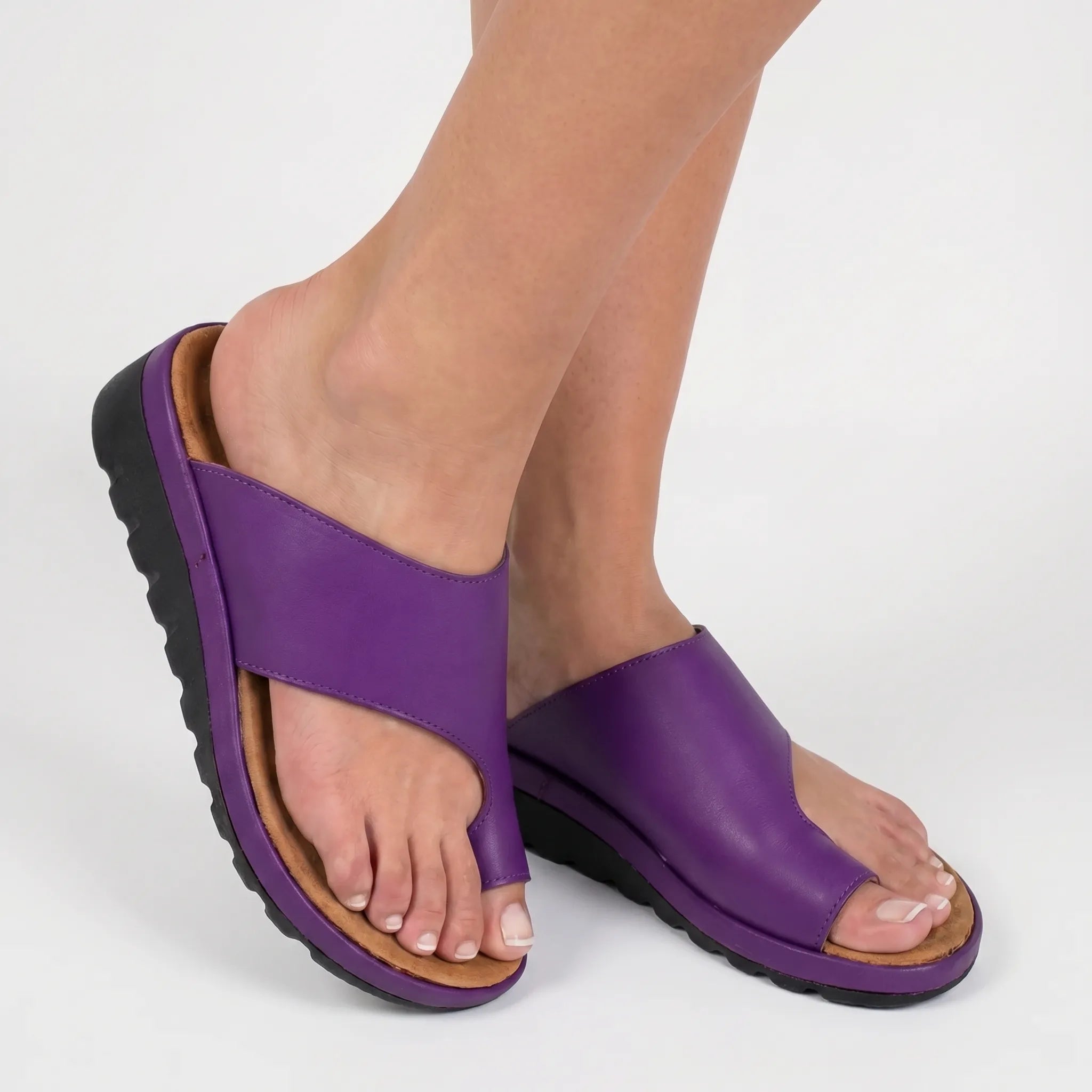 Women's Toe Loop Platform Slide Sandals