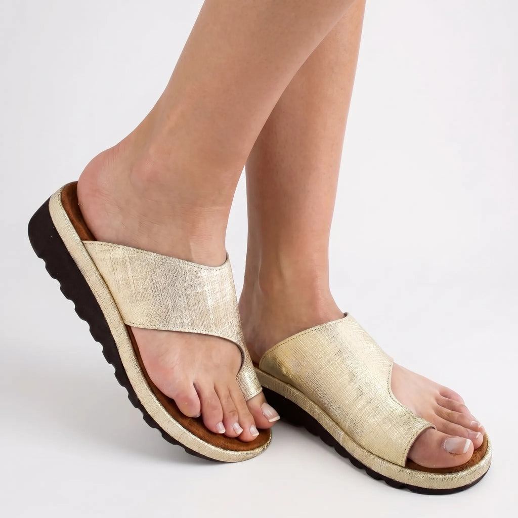 Women's Toe Loop Platform Slide Sandals
