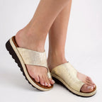 Women's Toe Loop Platform Slide Sandals