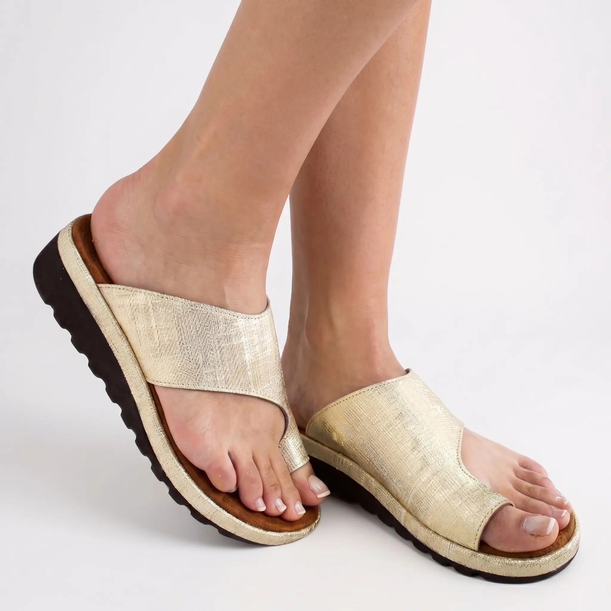 Women's Toe Loop Platform Slide Sandals