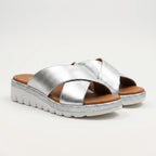 Women's Crossover Platform Slide Sandals