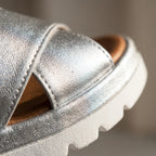 Women's Crossover Platform Slide Sandals