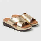 Women's Crossover Platform Slide Sandals