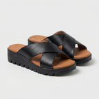 Women's Crossover Platform Slide Sandals