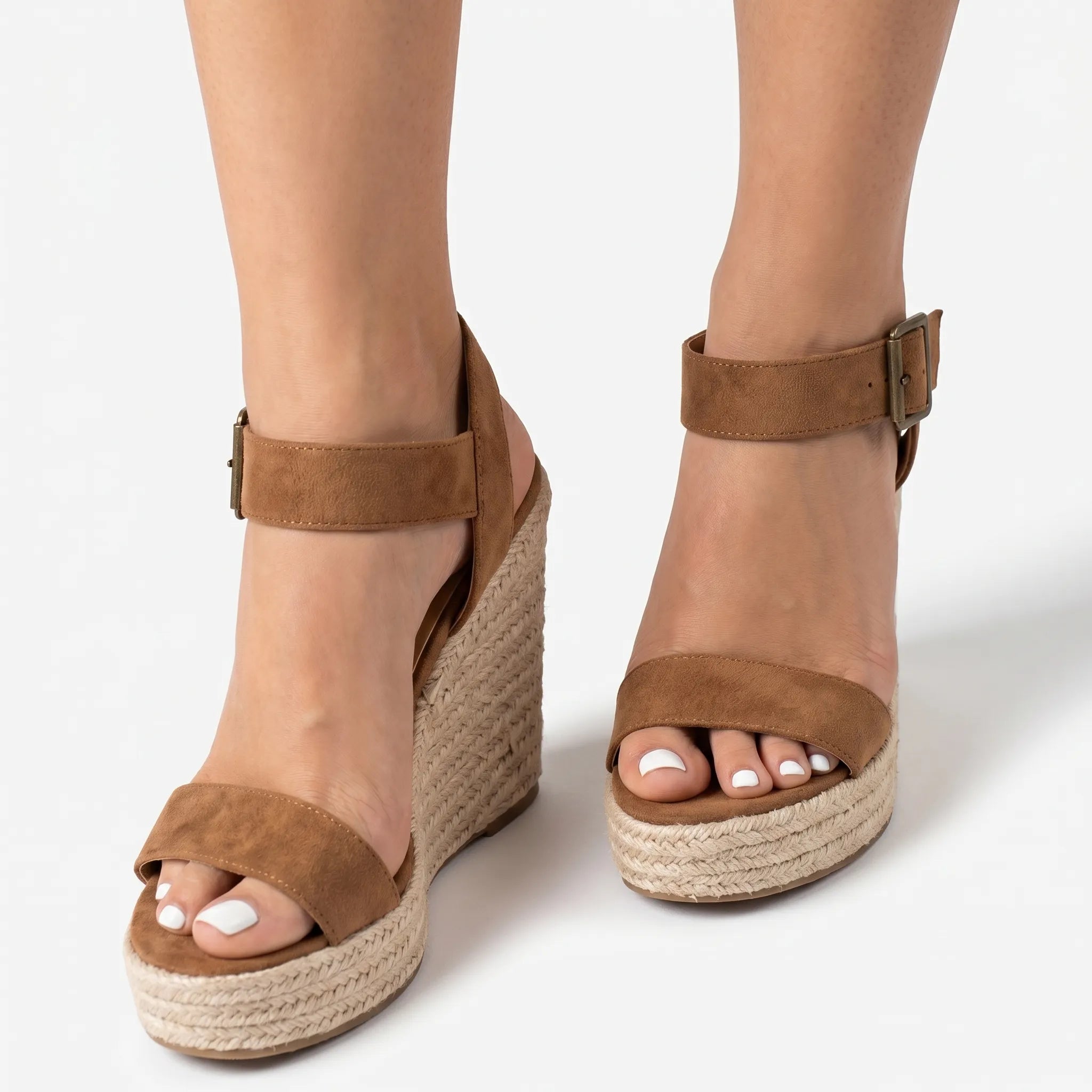 Women's Espadrille Wedge Sandals with Ankle Strap