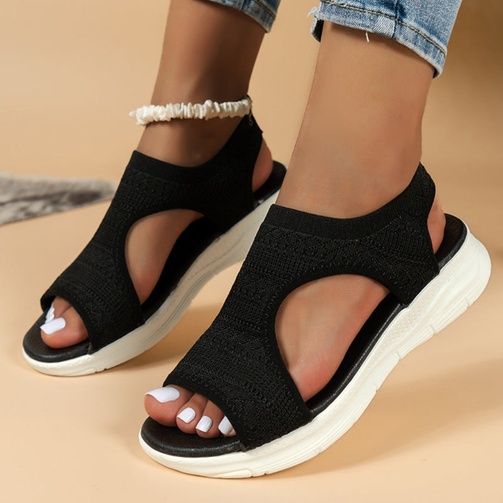 Women's Knit Walking Sandals with Cushioned Sole