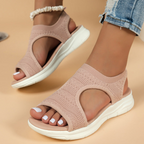 Women's Knit Walking Sandals with Cushioned Sole