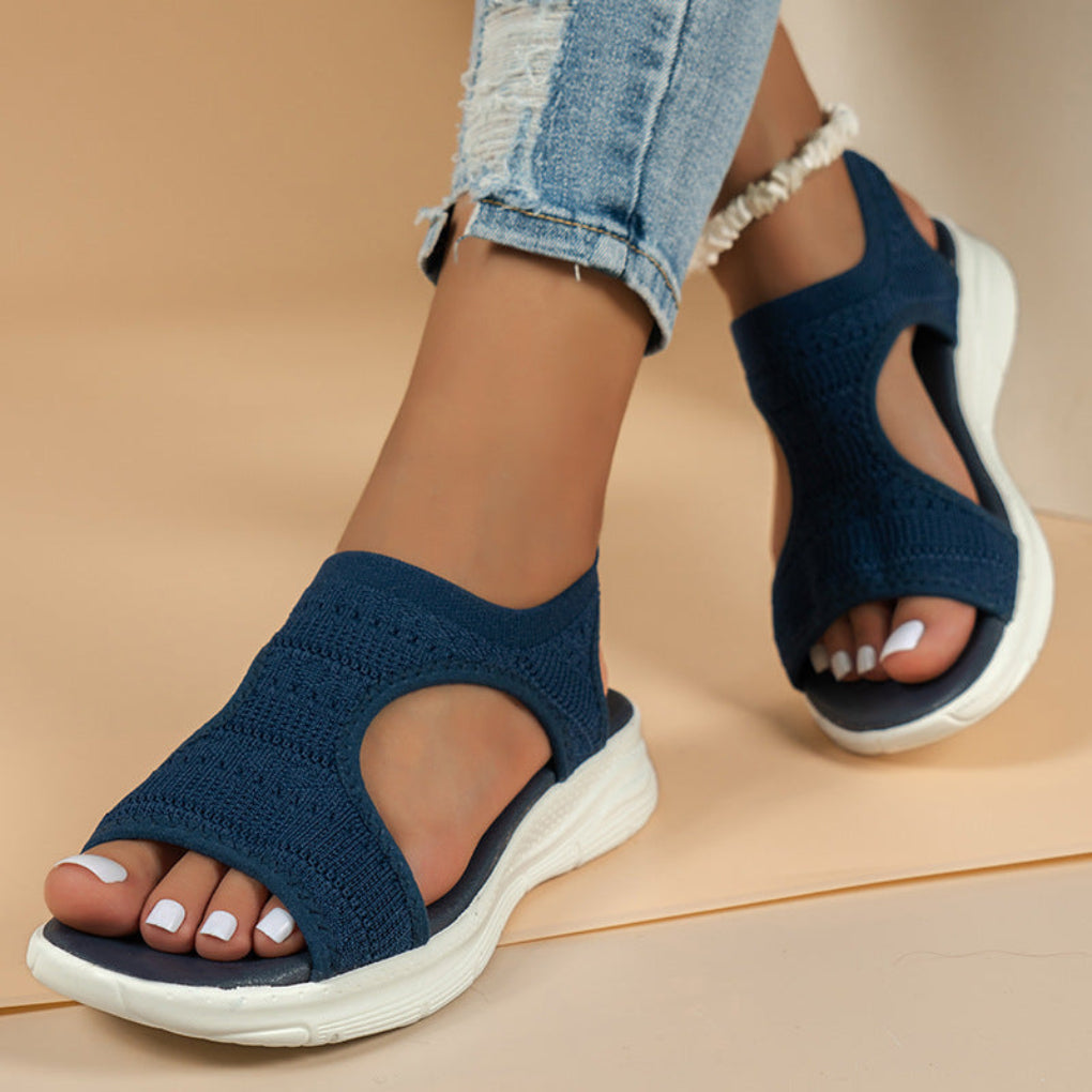 Women's Knit Walking Sandals with Cushioned Sole