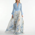 Women’s Floral Long Sleeve Maxi Dress
