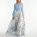 Women’s Floral Long Sleeve Maxi Dress