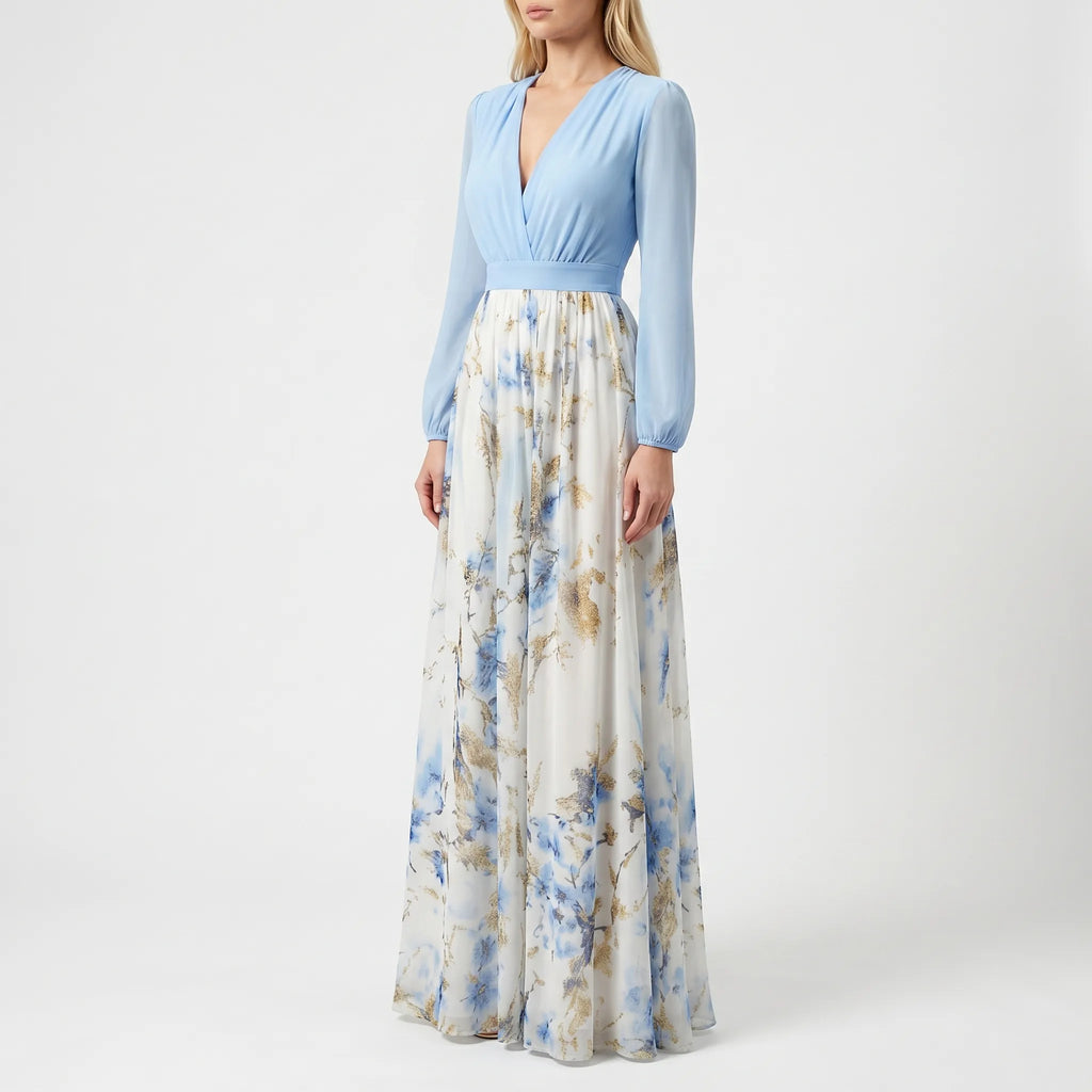 Women’s Floral Long Sleeve Maxi Dress