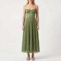 Women’s Pleated Strappy Maxi Dress