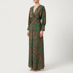 Women’s Printed Twist Waist Maxi Dress