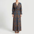 Women’s Printed Twist Waist Maxi Dress