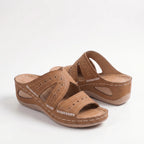 Women's Cutout Wedge Slide Sandals