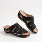 Women's Cutout Wedge Slide Sandals