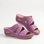 Women's Cutout Wedge Slide Sandals