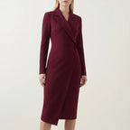Women’s Long Sleeve Wrap Midi Dress